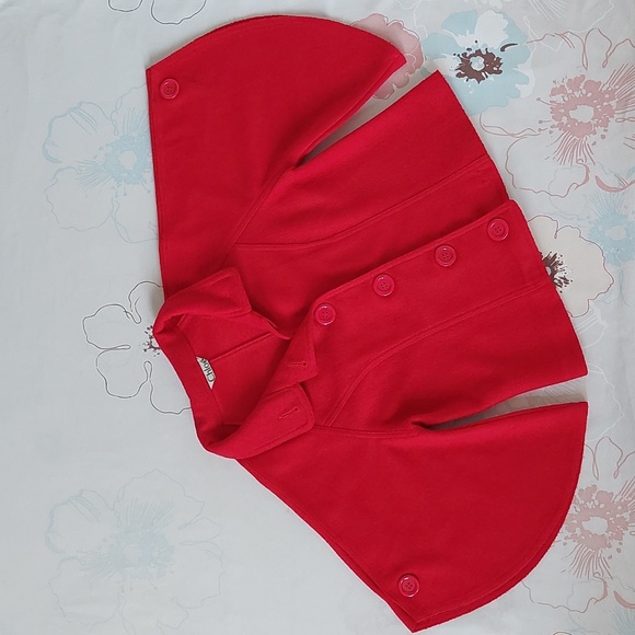 Chloe red bell sleeve copped jacket - Picture 1 of 14